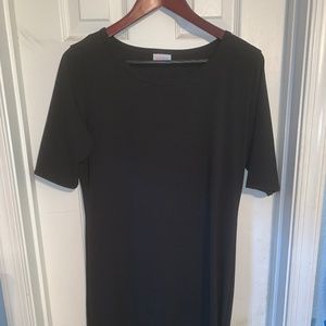 Lularoe Solid Black Julia Dress Size L
